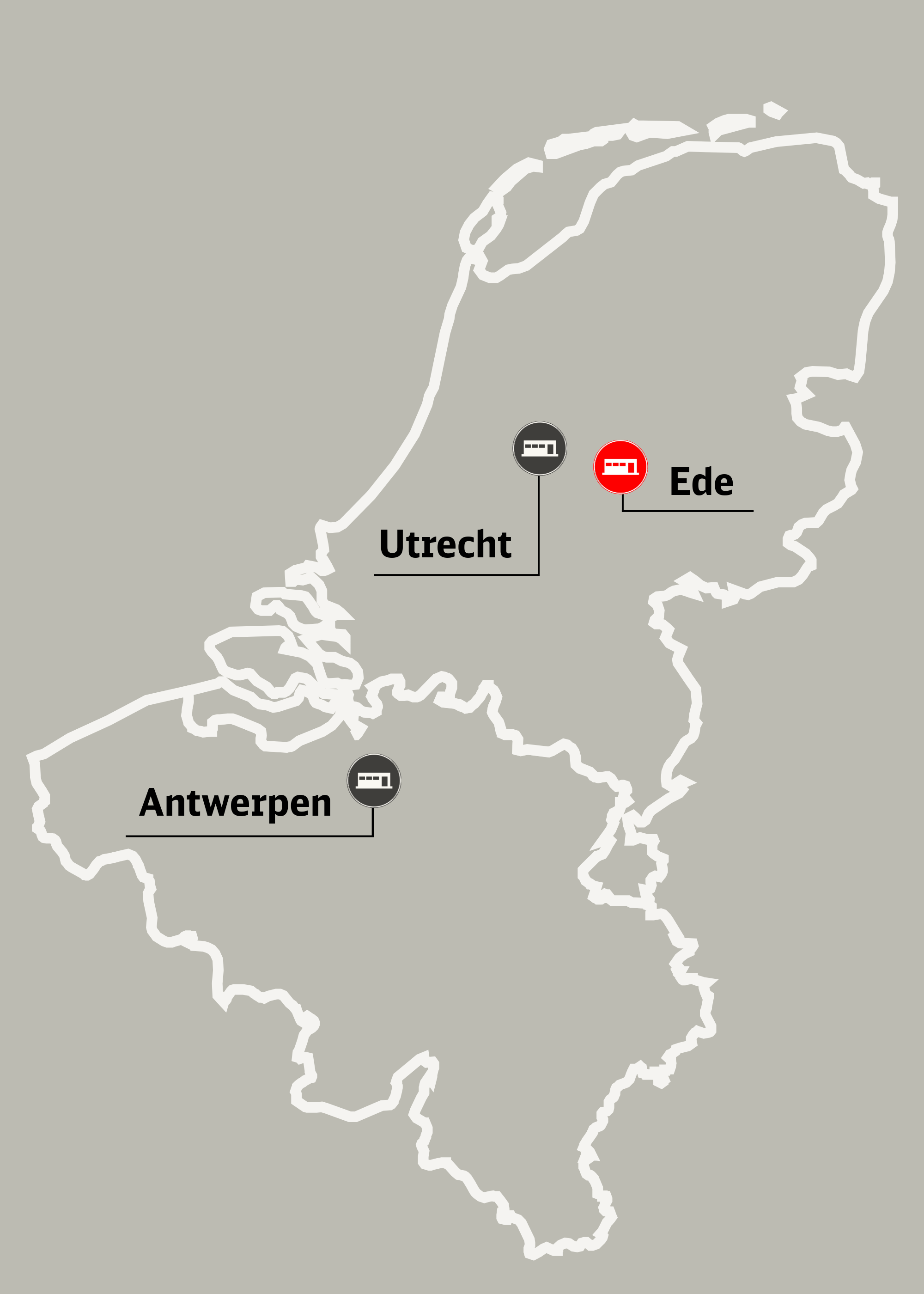 Karte BeNe Standorte